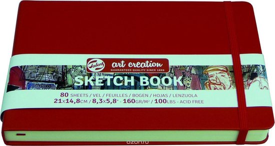 Talens Art Creation Sketchbook Red 13X21 cm, 140 Grams