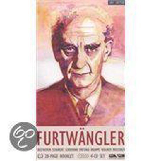 Portret van Wilhelm Furtwängler, met de tekst 'FURTWÄNGLER' onderaan. CD 26-pagina's booklet.