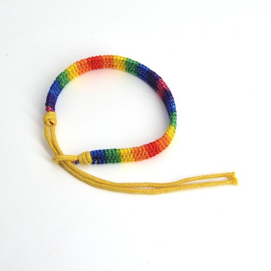 Ramkoers Herdenkings werkzaamheid Regenboog Gay Pride Geweven Gevlochten Touw armband | bol.com