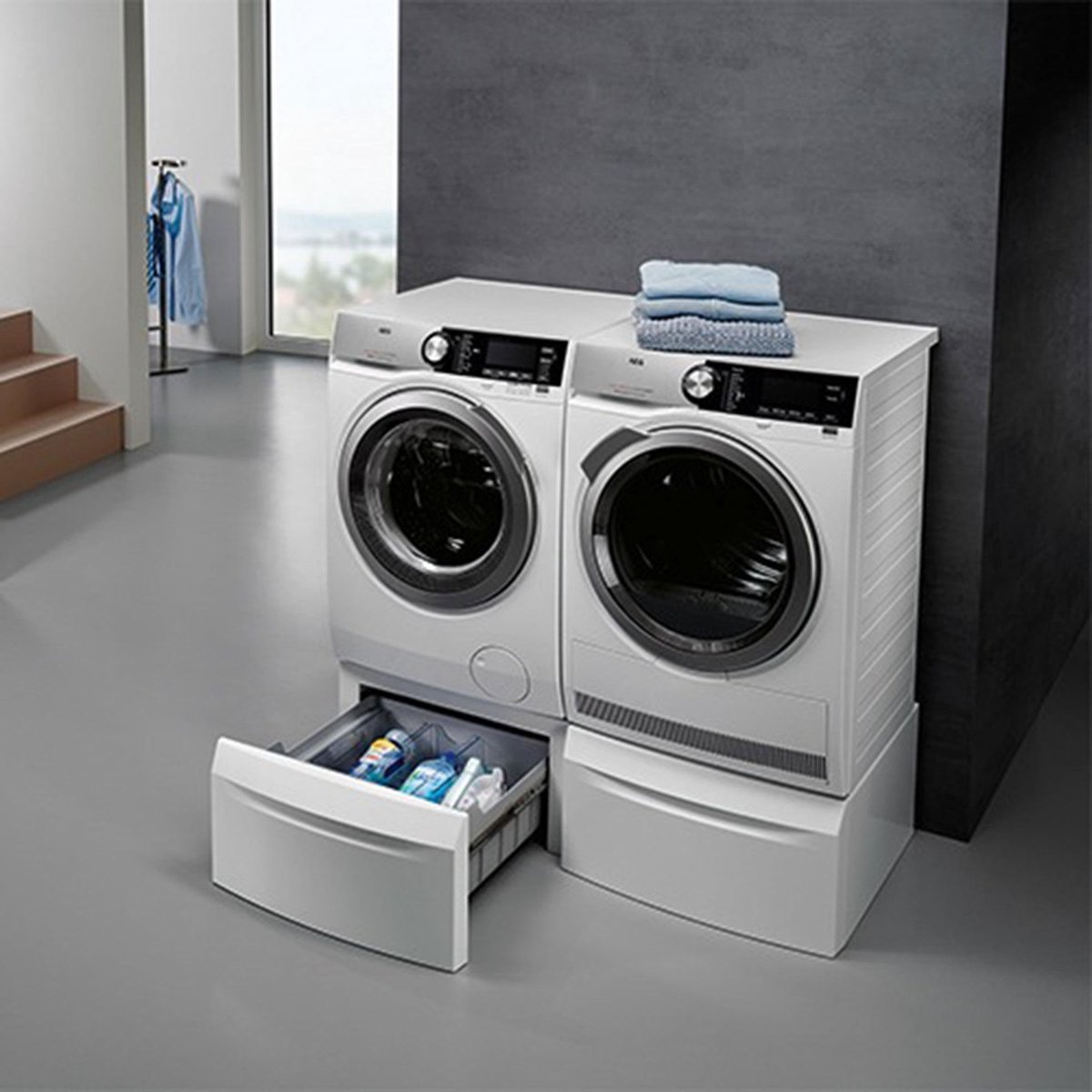 AEG E6WHPED2 - Wasmachine sokkel met lade | bol.com