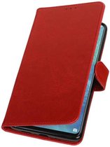 Rood Pull-Up Booktype Hoesje voor Huawei Mate 20 X