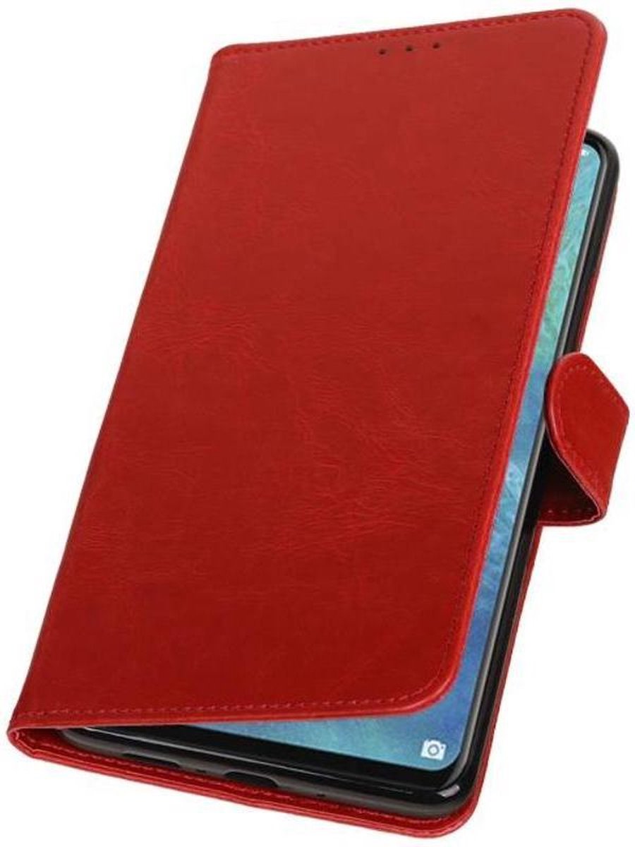 Rood Pull-Up Booktype Hoesje voor Huawei Mate 20 X
