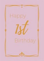 Happy 1st Birthday Guest Book (Hardcover)