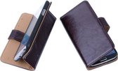 PU Leder Mocca Hoesje LG L65 D280 Book/Wallet Case/Cover