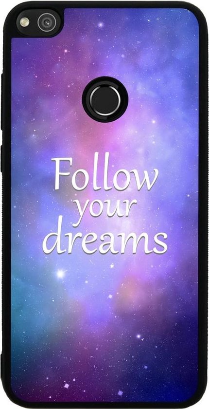 Huawei P8 Lite 2017 hoesje - Galaxy Dreams - Zwart bumper hoesje | bol.com