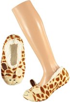 Meisjes ballerina pantoffels/sloffen giraf maat 31-33