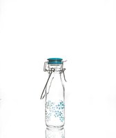 Zak!Designs - Lily Fles - Incl. Vergrendelbare Dop - Glas - 250 ml - Aqua blauw