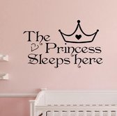 muursticker wallstickershop.eu | the princess sleeps here