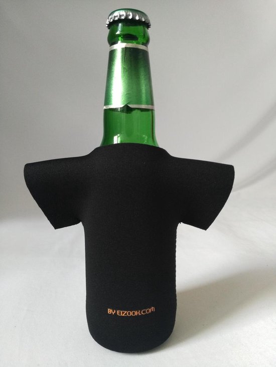 6 st. Sport Voetbal Shirt bier fles Koelhoudhoesje - zwart van Merkloos — afbeelding 2