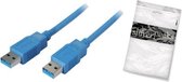 shiverpeaks USB 3.0, 0.5m USB-kabel 0,5 m USB 3.2 Gen 1 (3.1 Gen 1) USB A Blauw