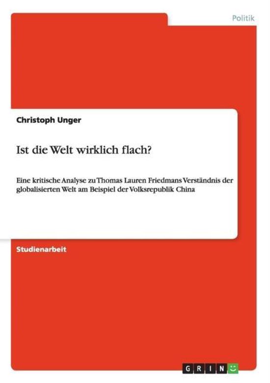 Bol Com Ist Die Welt Wirklich Flach 9783640435159 Christoph Unger Boeken