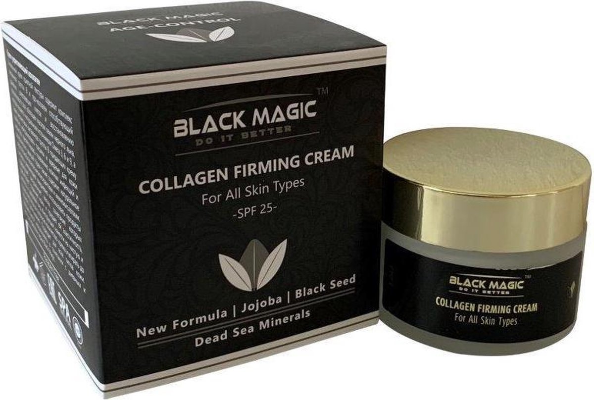 Black Magic - Collageen anti-rimpel crème voor alle huidtypes met Dode Zee mineralen SPF 25