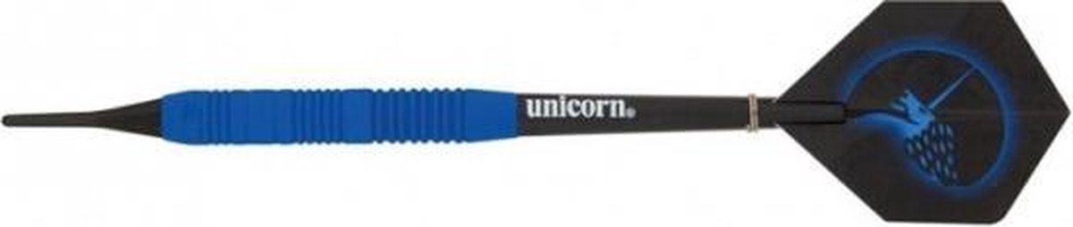 Unicorn Core Plus Rubberised Blue Soft Tip - Dartpijlen