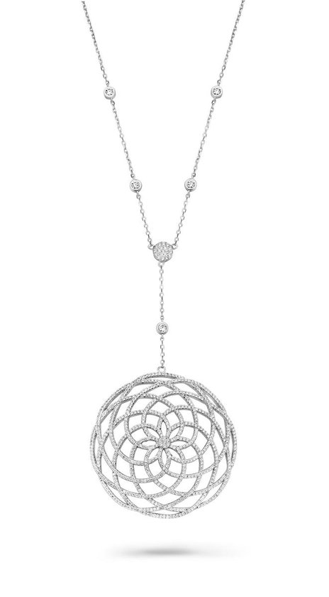 Orphelia ZK- 7215 - Necklace With Pendant Zirconium - 925 zilver - zikonia 80 cm