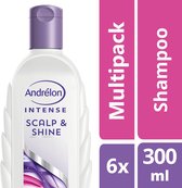 Andrélon Haar & Hoofdhuid Bright Shine - 6 x 300 ml - Shampoo - Voordeelverpakking
