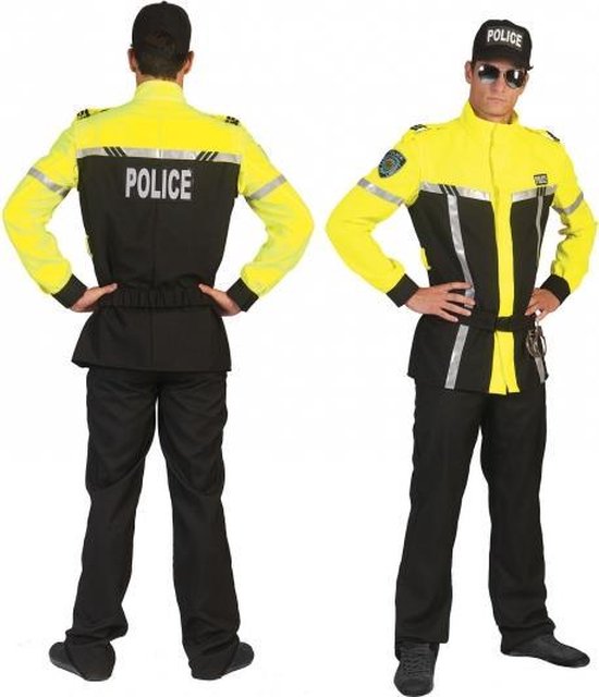 genetisch bak Gewoon Zwart met geel politiepak voor heren - Politie verkleedkleding /  carnavalskostuums... | bol.com