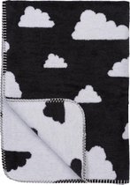 Meyco Little Clouds ledikantdeken - 120 x 150 cm - zwart