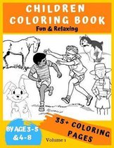 Children Coloring book by age 3-5 & 4-8