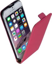 Apple iPhone 6(S) Plus Lederlook Flip Case hoesje Roze
