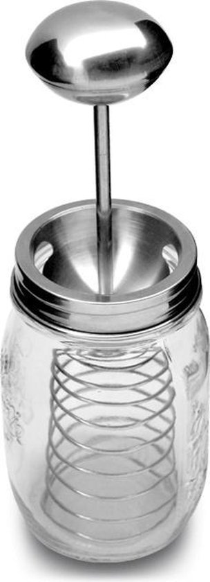 RVS deksel mayonaise maker incl. glazen pot | HappyTappi