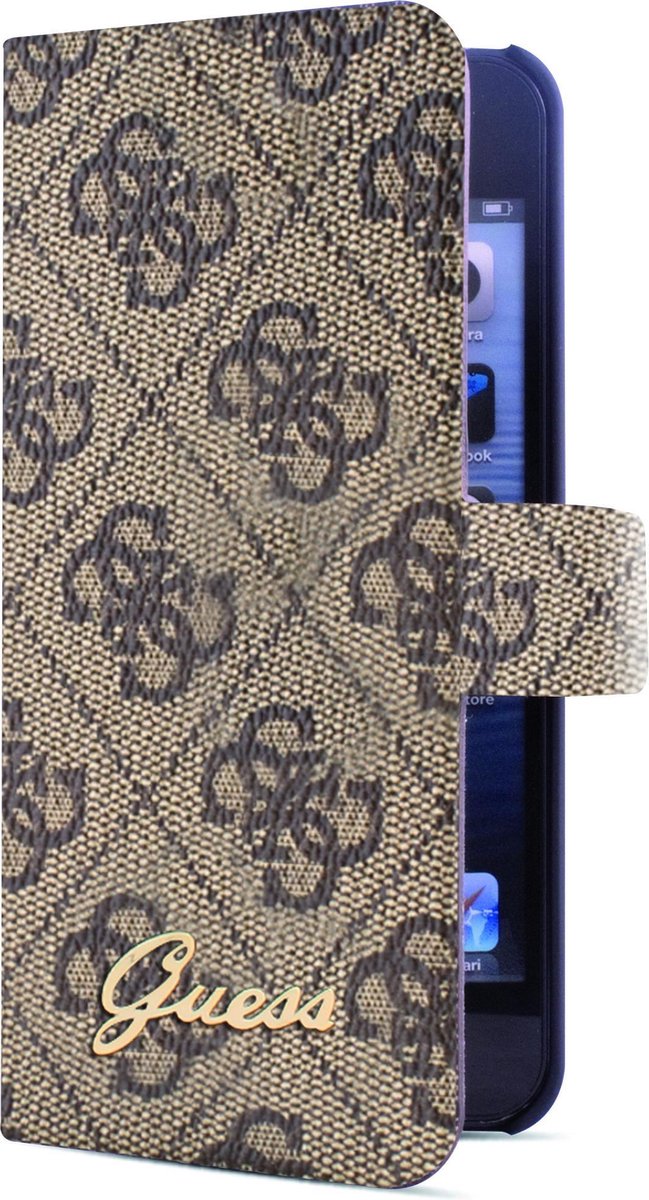 iPhone 5S/5 hoesje - Guess - Bruin - Stof