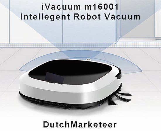 iVacuum Intelligente Robot Stofzuiger | Microfiber | Ovaal | Wit/Zwart | Sterke accu |