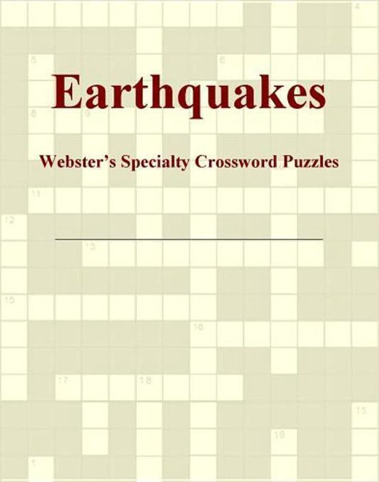 Earthquakes Webster s Specialty Crossword Puzzles ebook Icon Group 