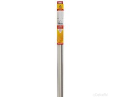 Tochtstrip 110cm. lang. Dorpelstrip met borstel schroefbaar wit kunststof 1.10m x 40 mm x 20 mm. Deltafix.
