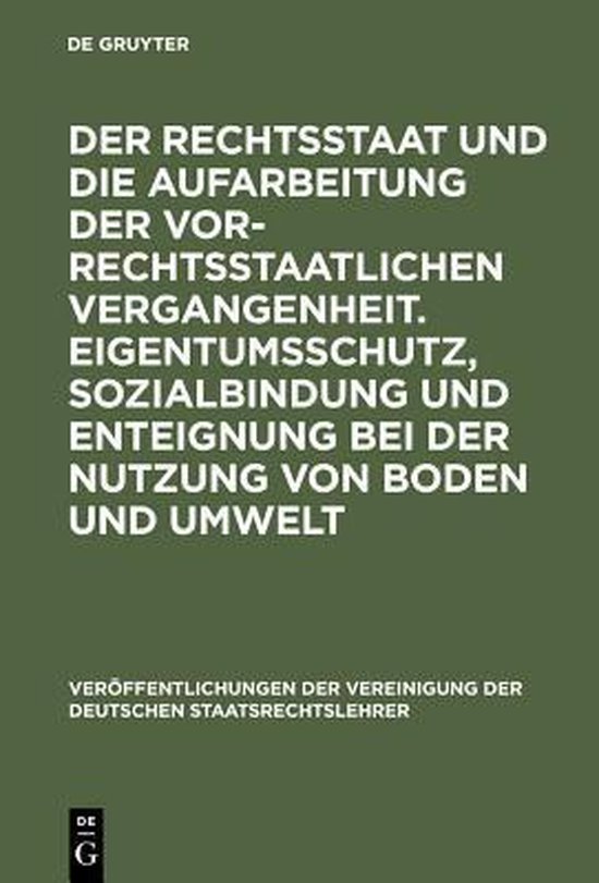 Veröffentlichungen Der Vereinigung Der Deutschen Staatsrech ... - cover