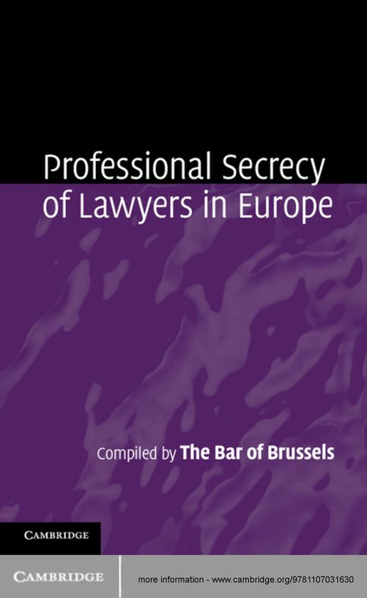 Professional Secrecy of Lawyers in Europe - cover