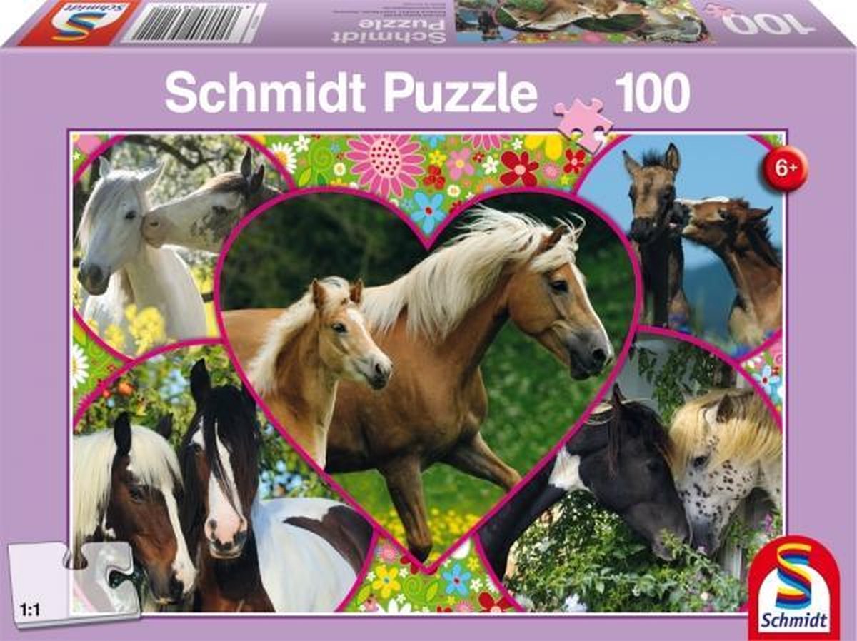 Puzzel paarden liefde - Kinderpuzzel - 100 Stukjes | bol.com