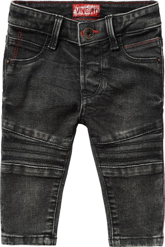 Vingino Jongens Slim Jeans - Dark Grey Vintage - Maat 68 | bol.com