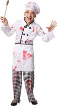 dressforfun - Griezelige kokkin 128 (7-8y) - verkleedkleding kostuum halloween verkleden feestkleding carnavalskleding carnaval feestkledij partykleding - 302201