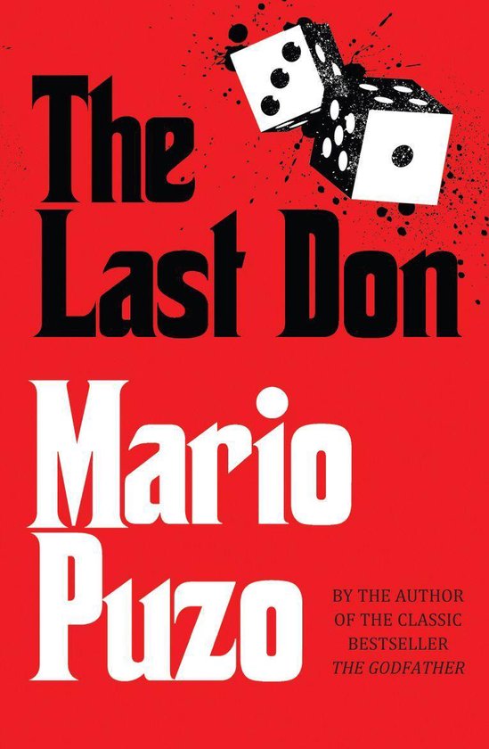Couverture du livre 'The Last Don' par Mario Puzo, avec des dés et un fond rouge.