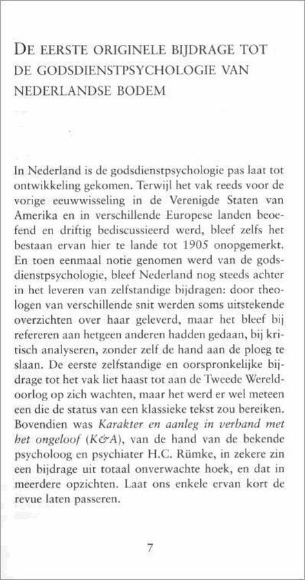 Karakter En Aanleg In Verband Ongeloof