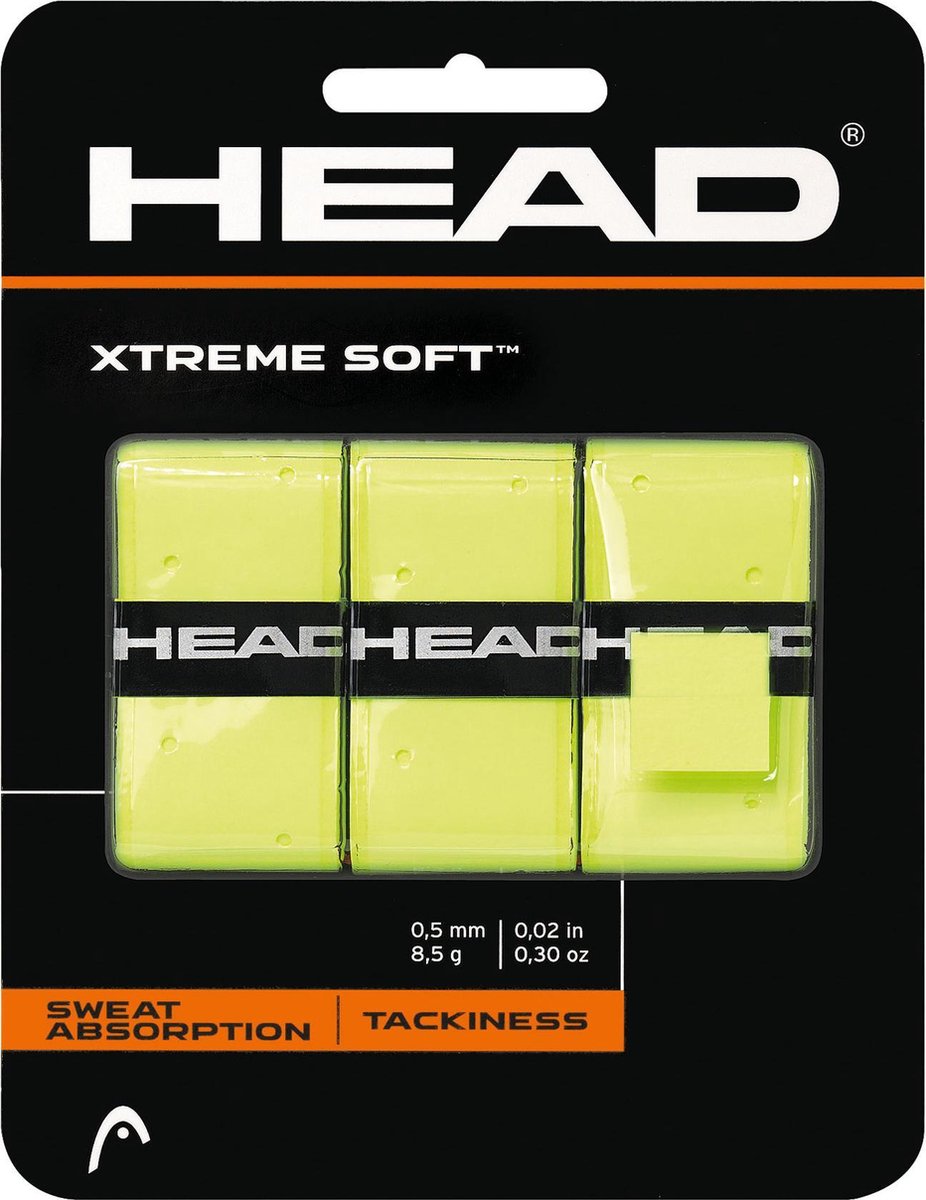 Head Xtreme Soft 3 Pack Tennis Padel Overgrip Fluor Geel