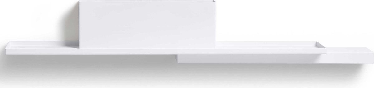 Puik Design - Duplex design wandplank – Modulaire metalen wandplank – Omkeerbare wandplank – Ontwerp van Frederik Roijé - Wit
