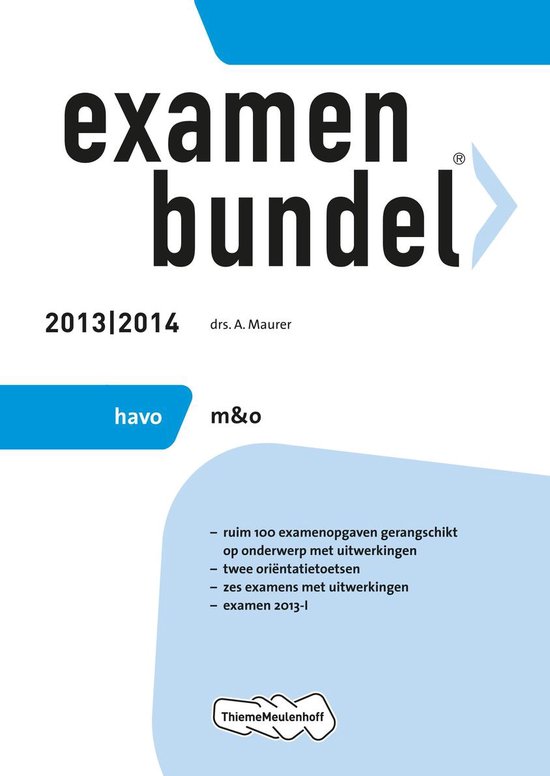 Examenbundel - 2013/2014 HAVO m&o - none | 
