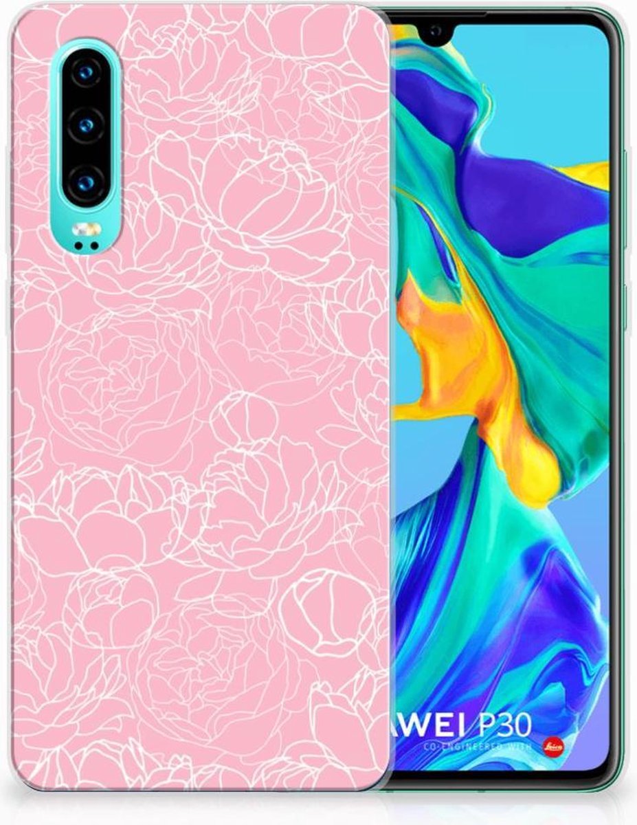 Huawei P30 TPU Case White Flowers