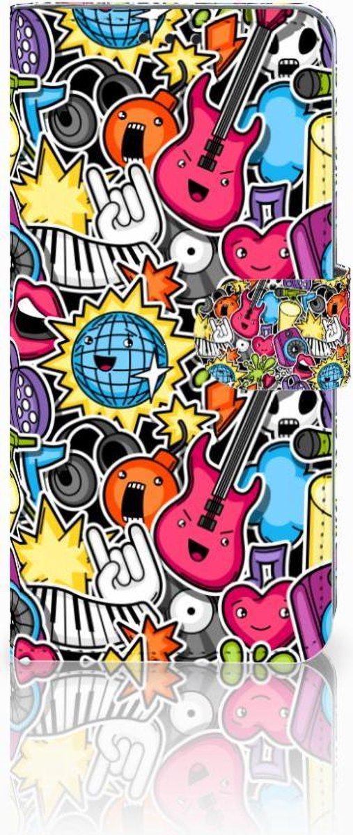 Huawei P30 Pro Wallet Case met Pasjes Punk Rock