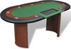 Afbeelding van het spelletje vidaXL Pokertafel voor 10 personen met dealervak en fichebak groen