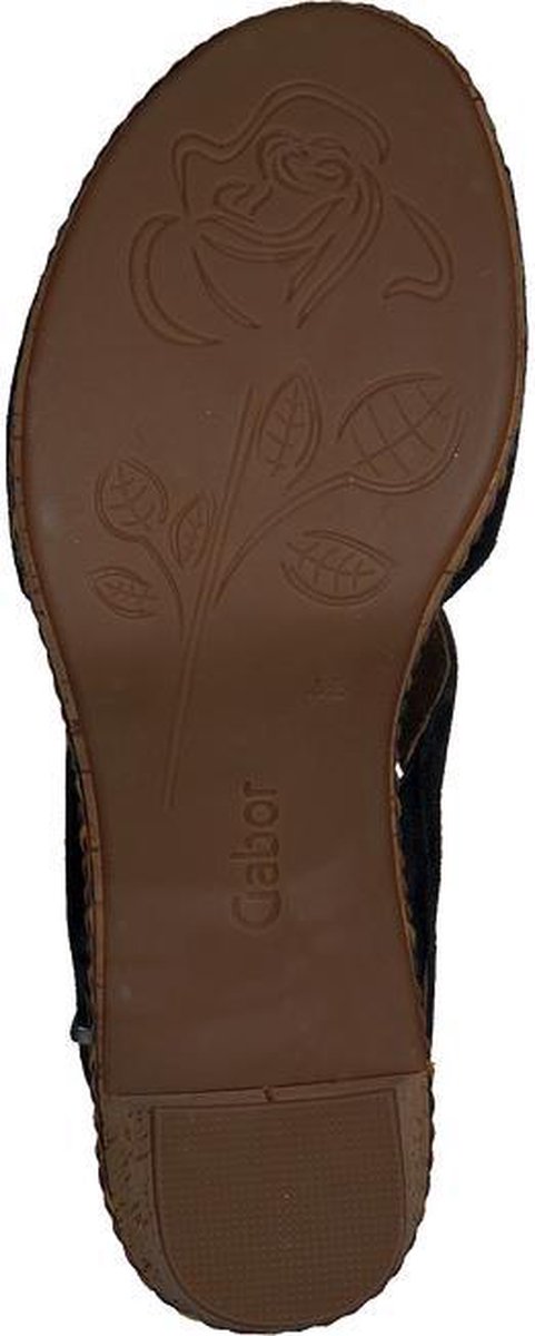 Gabor Dames Sandalen 777 - Zwart - Maat 42,5 | bol.com