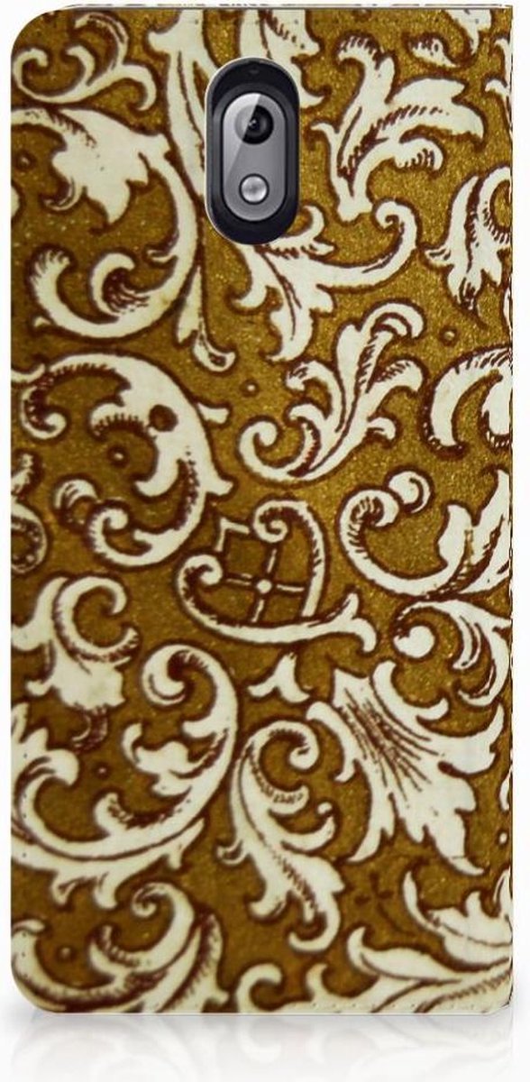 Standcase Hoesje voor Telefoon Hoesje Nokia 3.1 (2018) Barok Goud