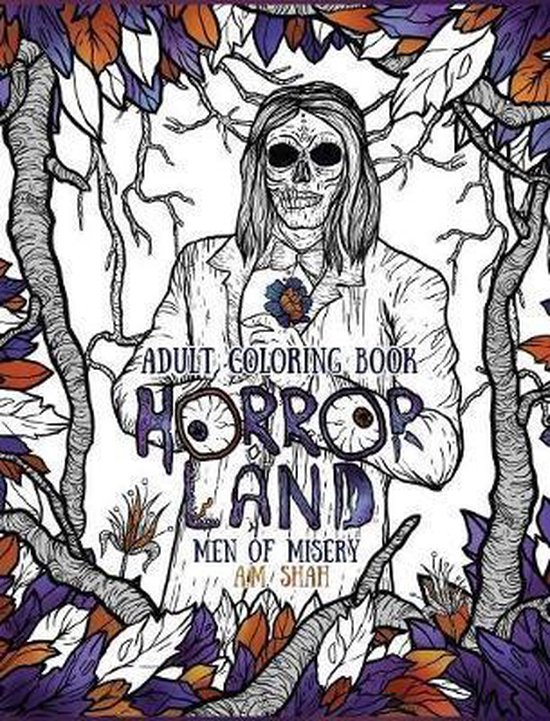 Horror Land- Adult Coloring Book - cover