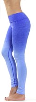 Yoga legging - compressie met hoge taille OMBRE Koningsblauw L