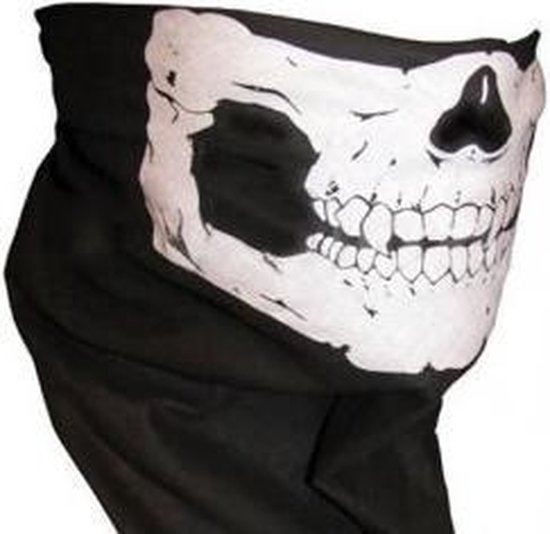 venster speelgoed Harde wind Skull face mask - doodshoofd, schedel, masker col en sjaal | bol.com