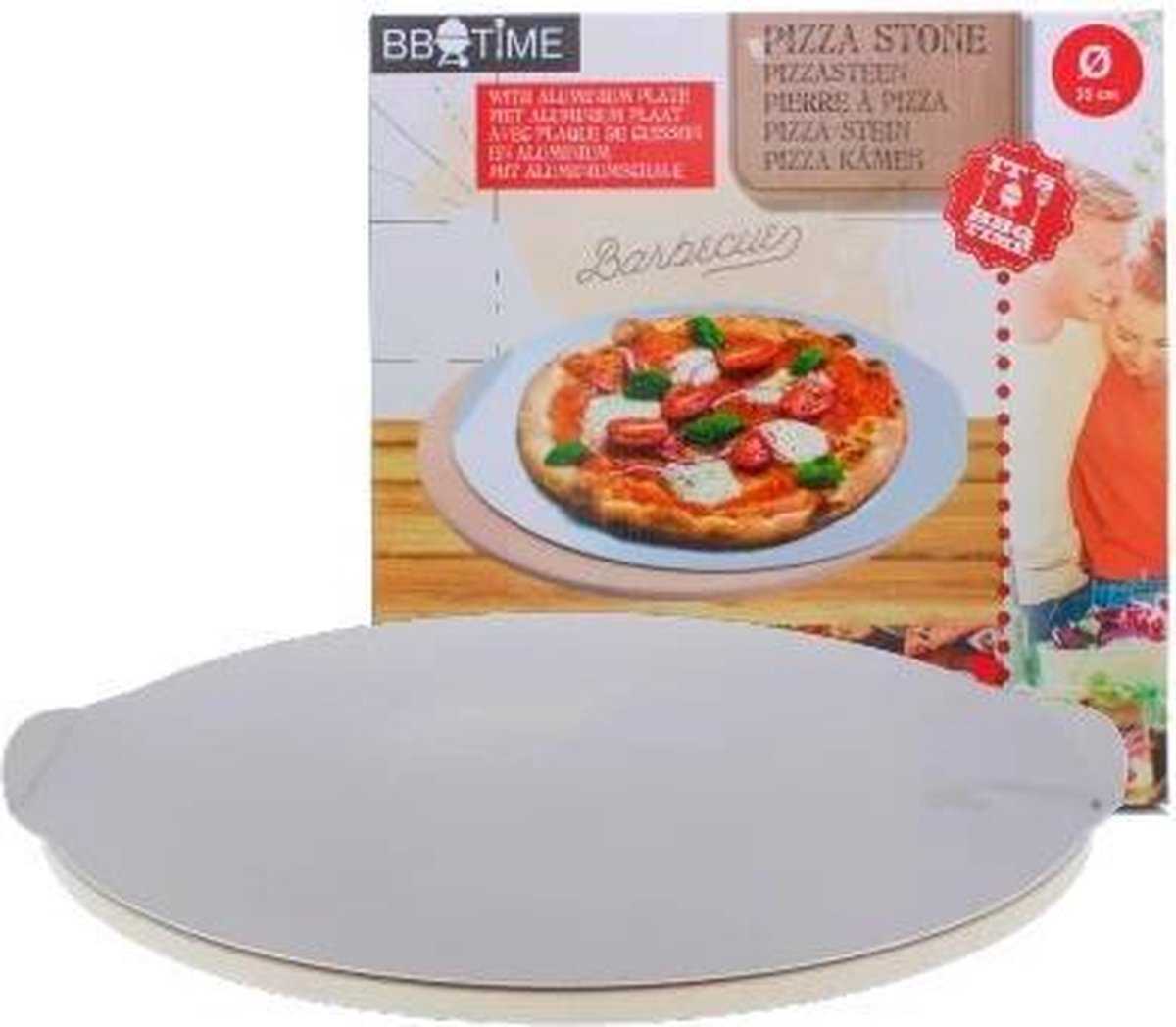 Master diploma Buitenlander etiquette BBQ Pizzasteen met Aluminium plaat pizza steen | bol.com
