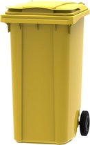 Kunststof Kliko Afval Rolcontainer Mini container - 240 liter - Geel