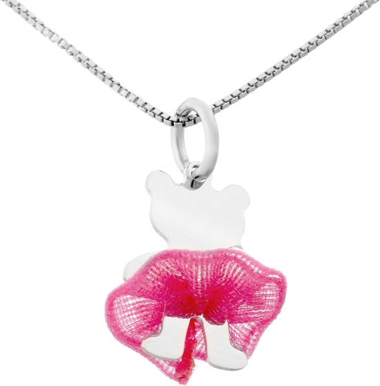 Orphelia ZH-7132 - CHAÎNE AVEC PENDENTIF OURS AVEC TUTU - argent 925 - zircone cubique - 45 cm