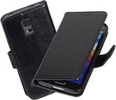 BestCases.nl Zwart Portemonnee booktype hoesje Samsung Galaxy S5 Mini G800F